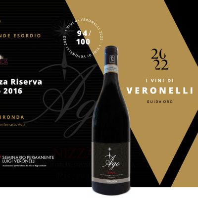The guide "Veronelli's wines" 2022 rewards our Nizza Ago Riserva as a great debut